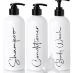 Reusable Shampoo, Conditioner and Body Wash Bottles