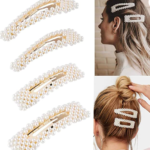 4 PCS Sweet Imitation Pearl Hair Clips Hairpin