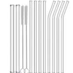 12-Pack Glass Reusable Drinking Straw