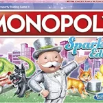 Monopoly Sparkle Edition Board Game, Family Games, with Glittery Tokens, Pearlescent Dice, Sparkly Look