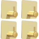 Gold Adhesive Hooks - 4 pack